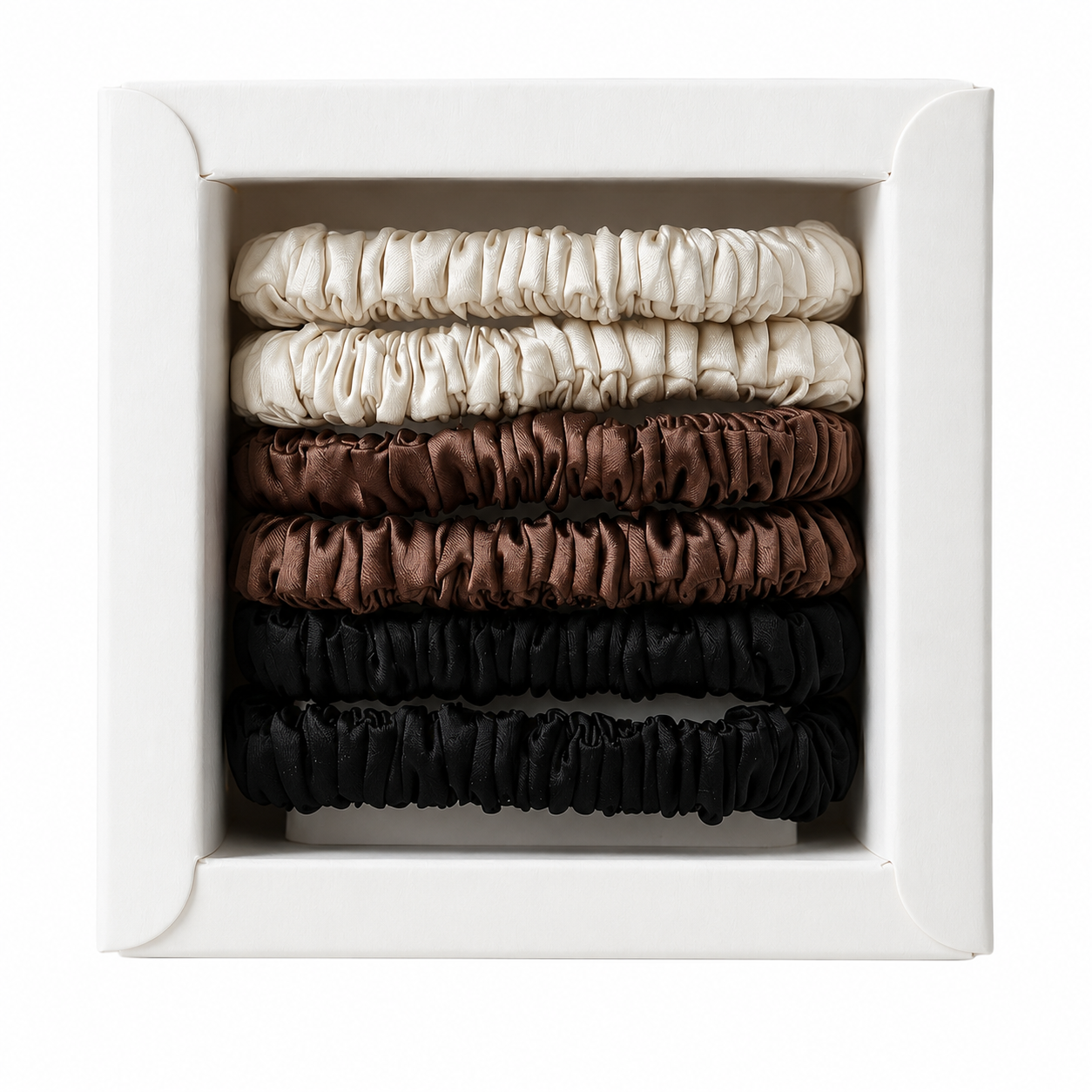 Orlena Silk Scrunchies Pack of 6