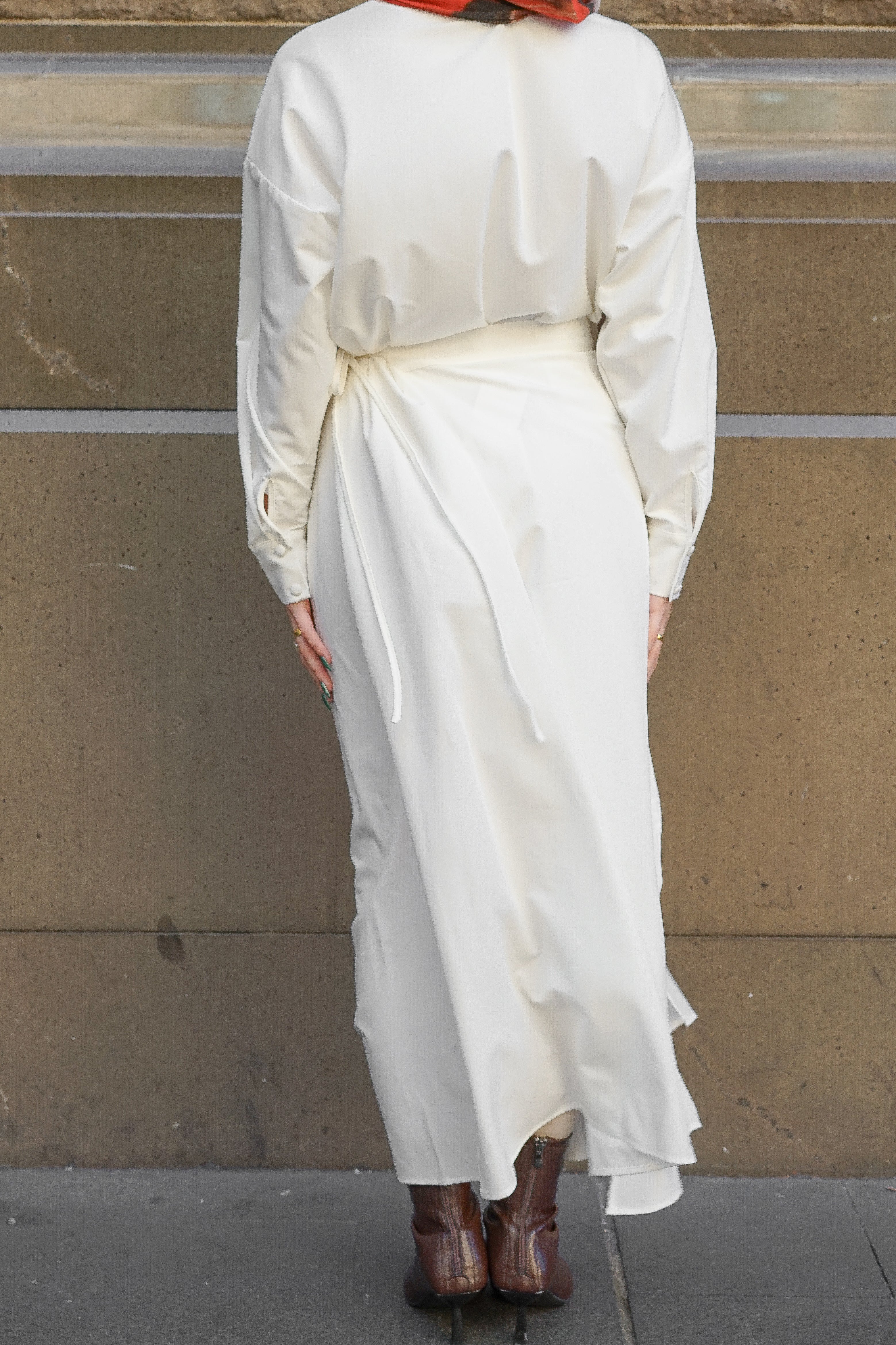 Arden Shirt Dress - off white