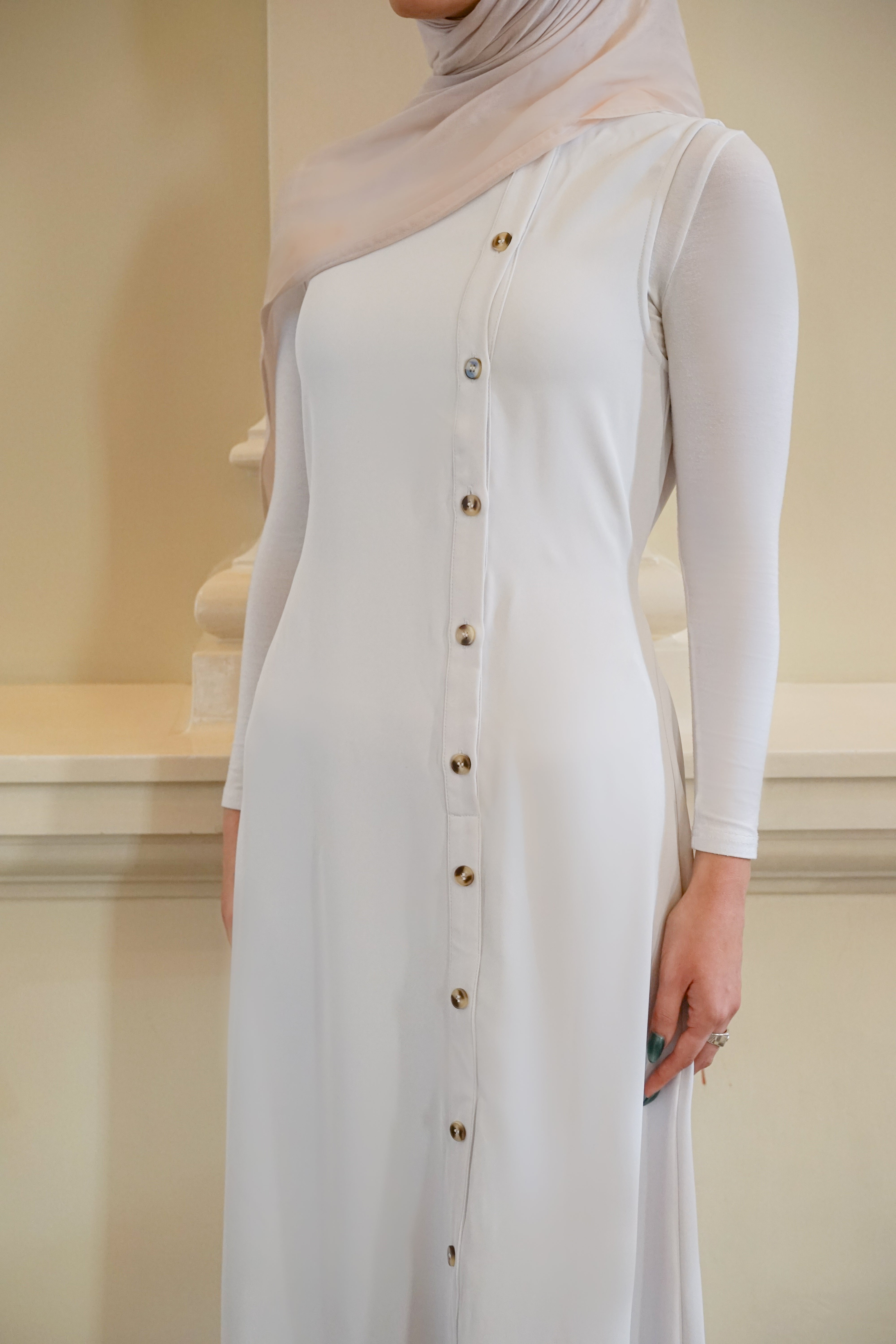 Elara Button Dress
