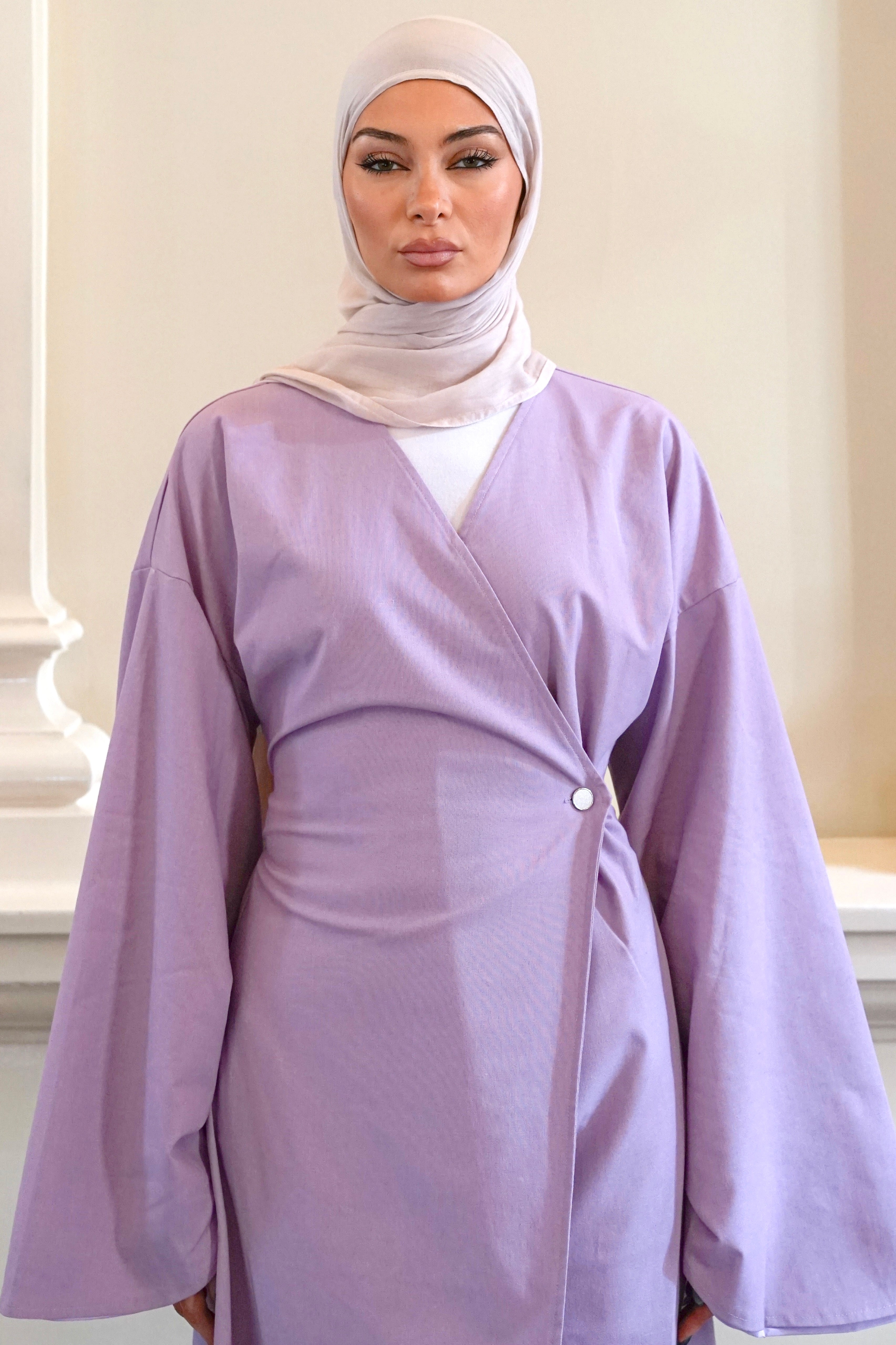Orlena signature Linen Dress - Lilac