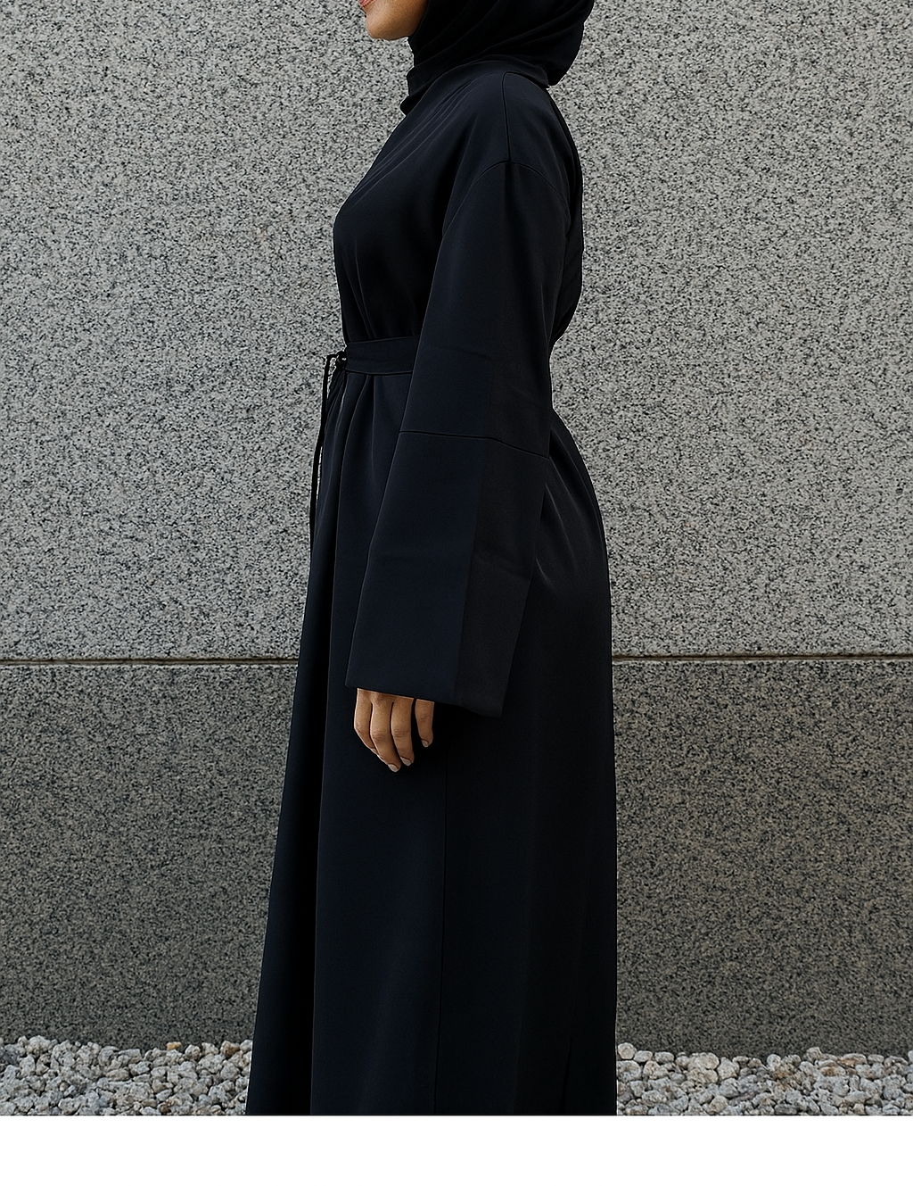 Rowan Belted Abaya - Black