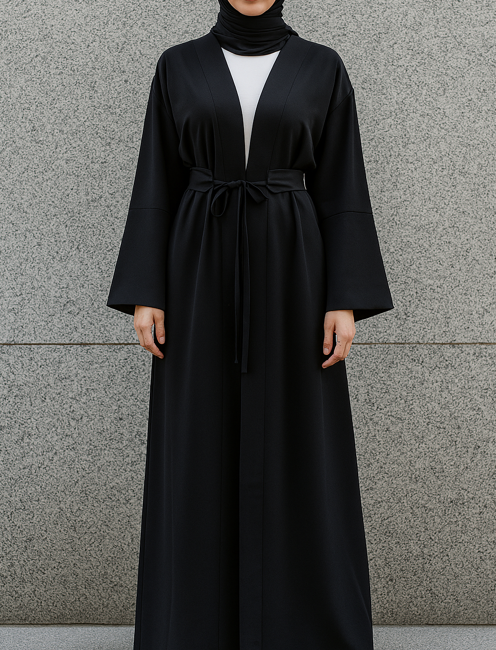 Rowan Belted Abaya - Black