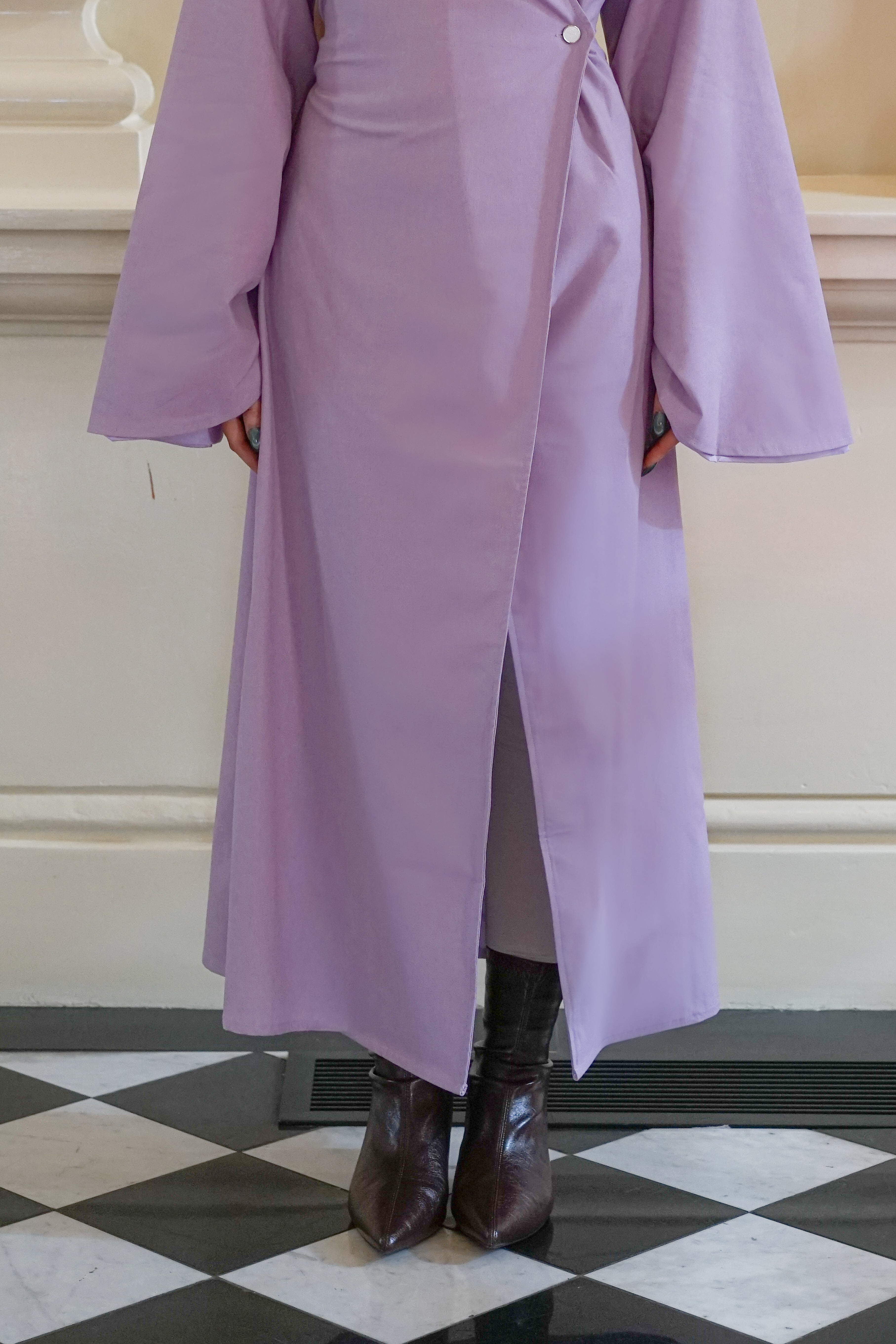 Orlena signature  Linen Dress - Lilac
