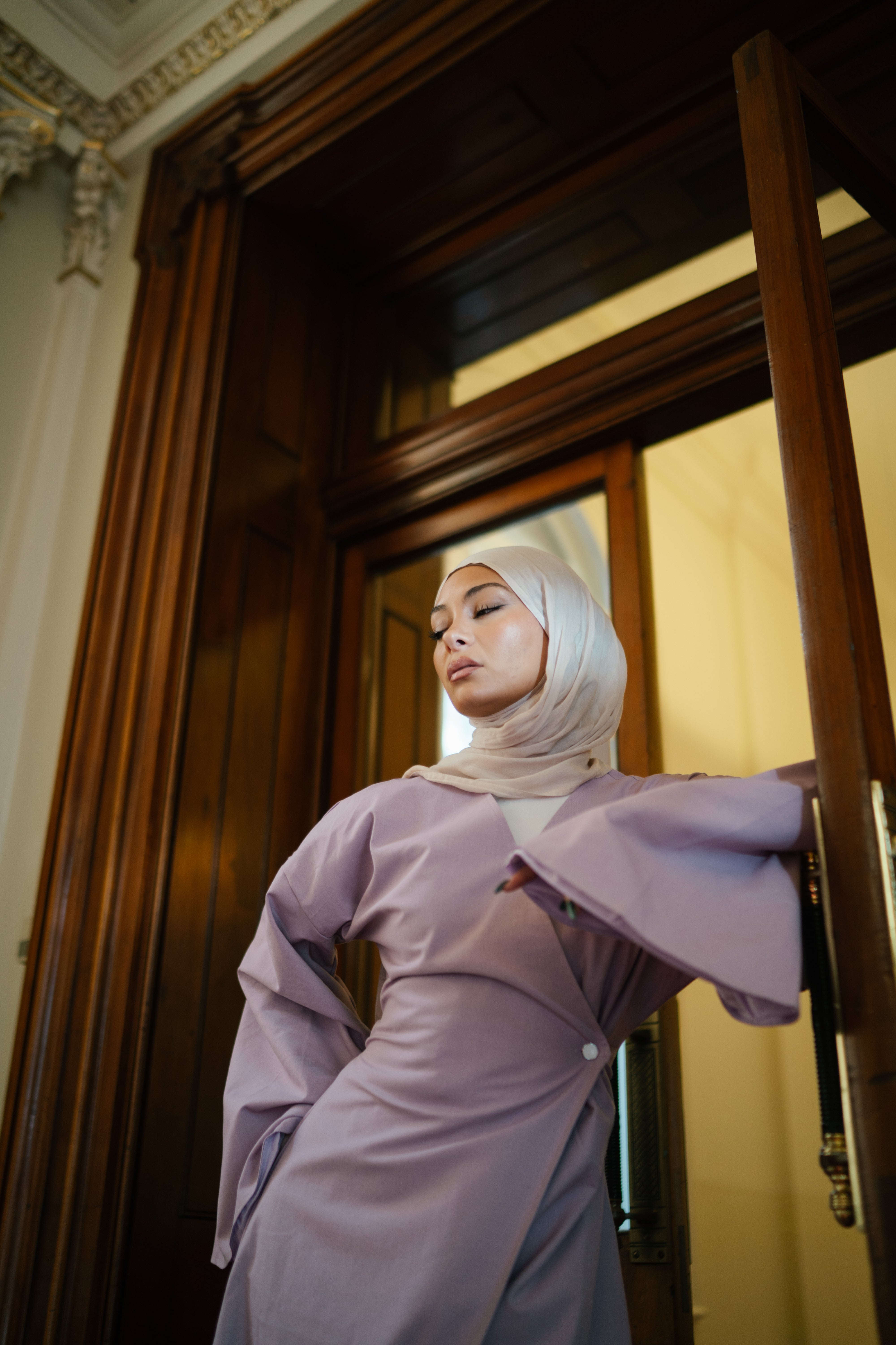 Orlena signature  Linen Dress - Lilac