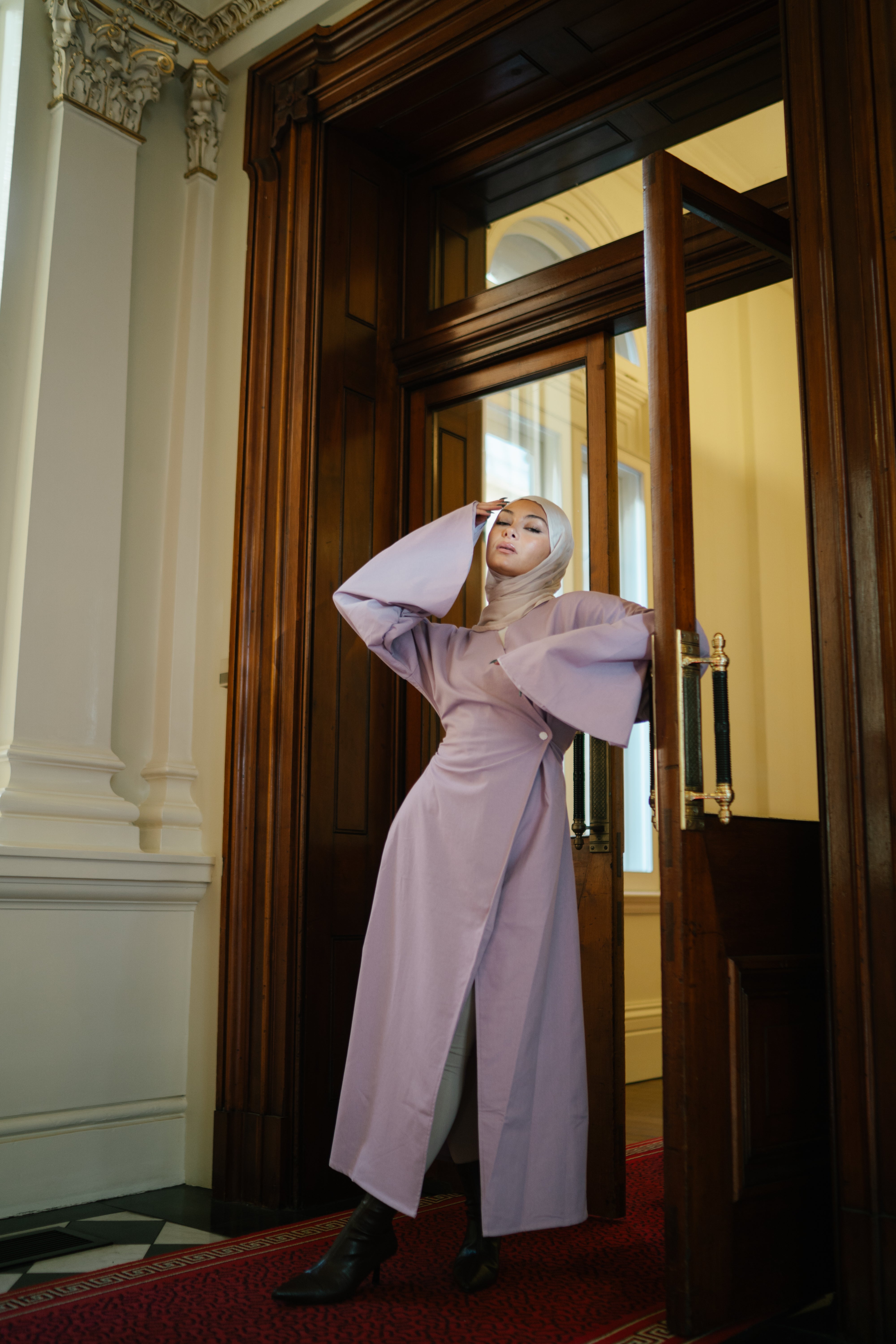 Orlena signature  Linen Dress - Lilac