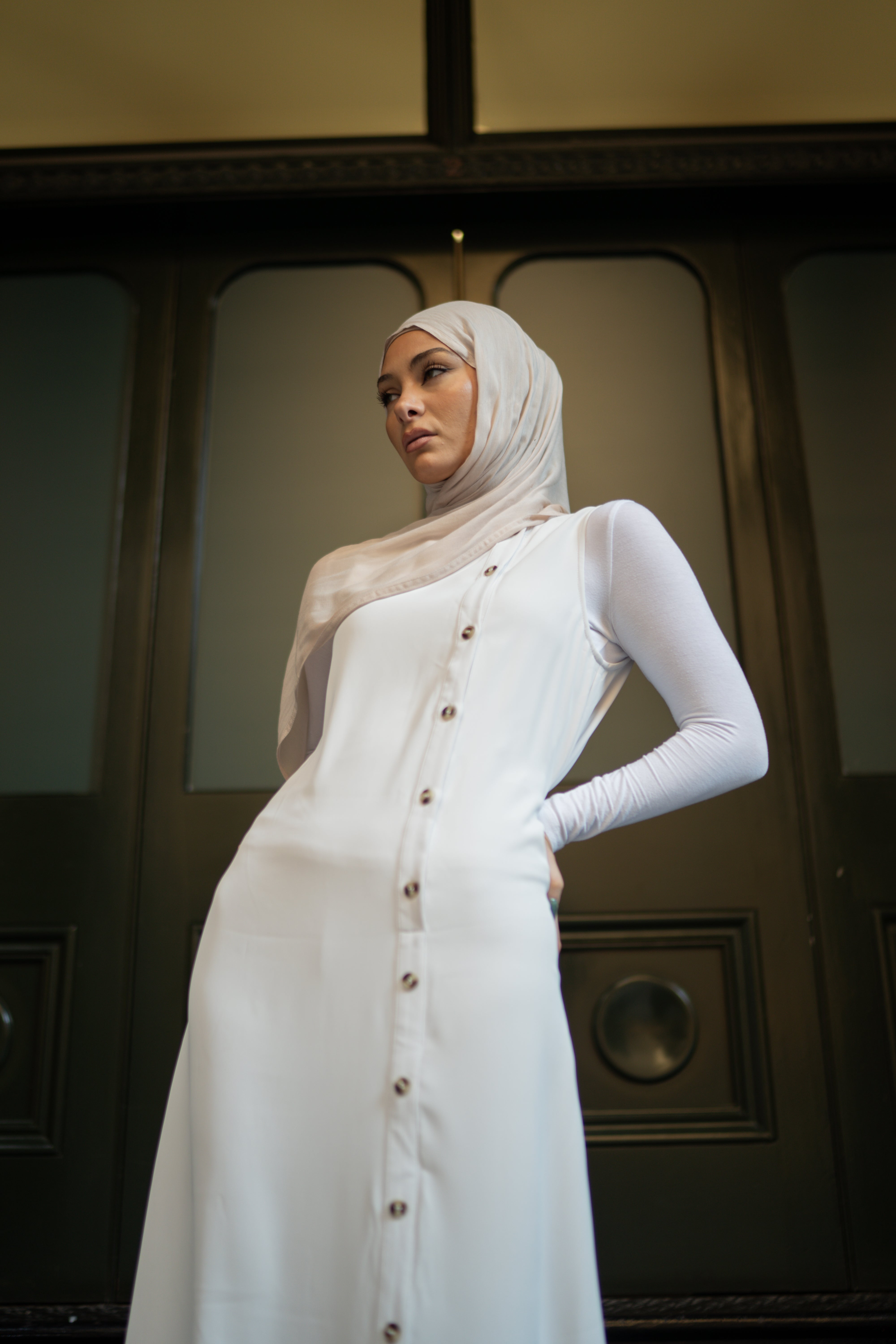 Elara Button Dress