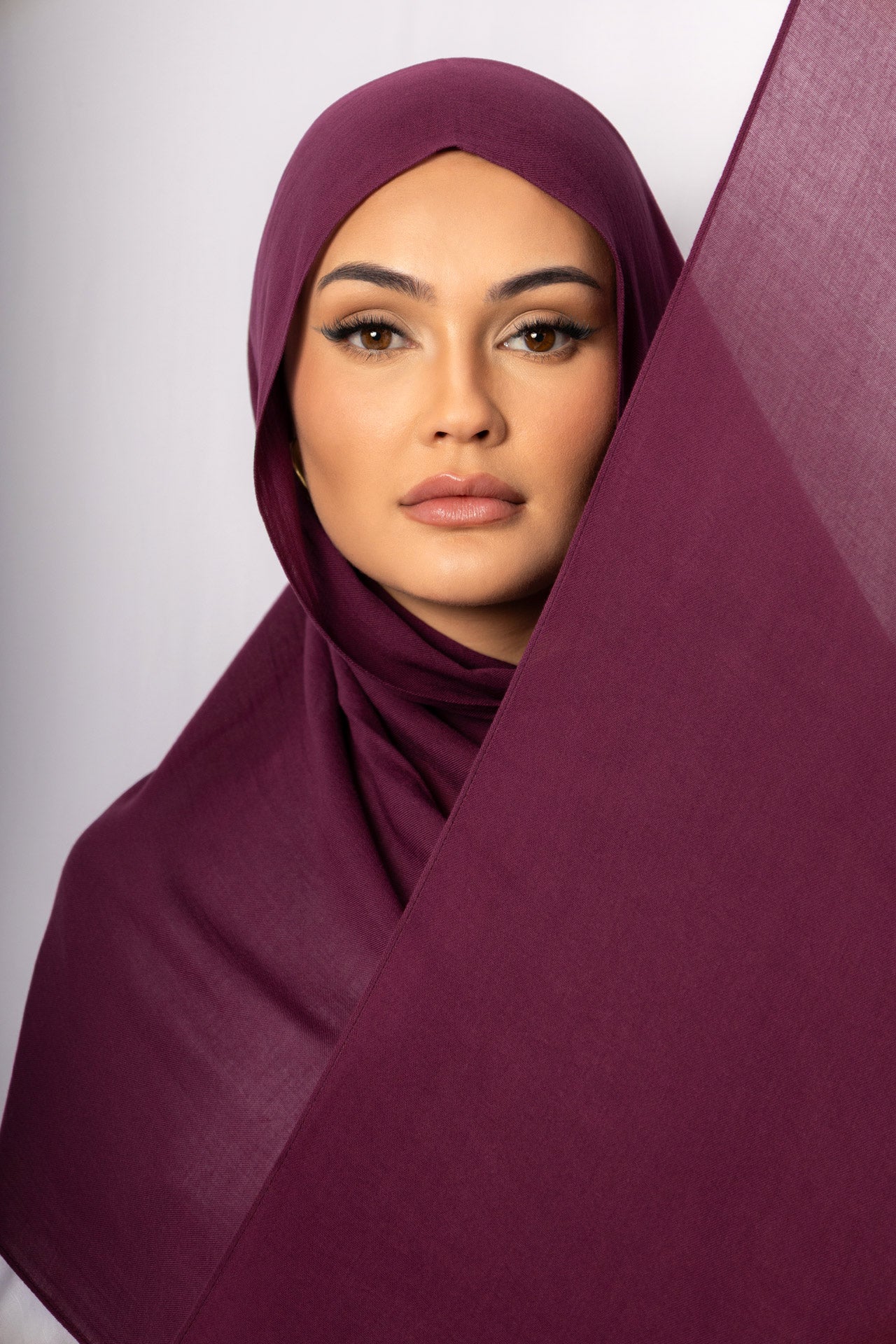 Royal Plum Modal Hijab Comes with Matching Under Cap