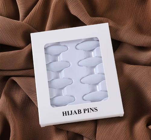 White Colour Hijab Pins Set